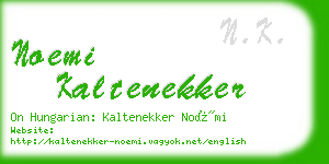 noemi kaltenekker business card